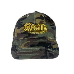 OReilly Auto Parts Camouflage Baseball Cap Adjustable Embroidered Green Brown